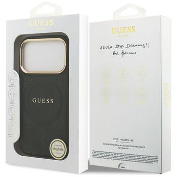 Guess Peony Hot Stamp MagSafe Защитный чехол для iPhone 17 Pro / чёрный (GUHMP17LPSAMSECK)