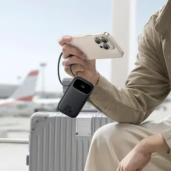 Baseus EnerFill FC31 Портативный аккумулятор 10000 mAh 22.5W USB-C + Lightning / чёрный (6932172691219)