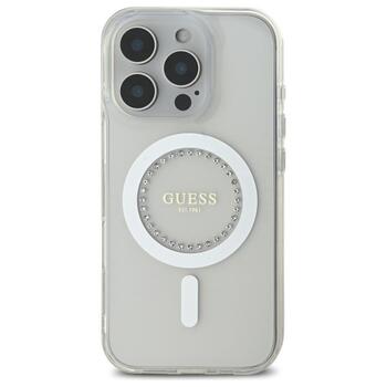 Guess GUHMP16XPFTDTEH IML Rhinestones MagSafe Aizsargapvalks priekš iPhone 16 Pro Max 6.9