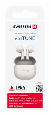 Swissten TWS Mini TUNE Bluetooth Стерео Гарнитура с Микрофоном Бежевый (51107100)