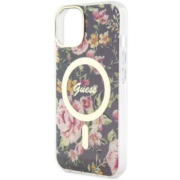 Guess GUHMP14MHCFWSK Flower MagSafe Защитный чехол для iPhone 14 Plus / 15 Plus 6.7