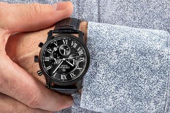 Giewont Vīriešu pulkstenis Chronograph Sapphire / melns (GW6260-A3)