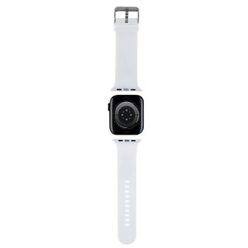 Karl Lagerfeld Strap KLAWMSLCNH Ремешок для часов Apple Watch 38/40/41mm / белый 3D Rubber Choupette Heads (KLAWMSLCNH)