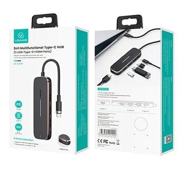 USAMS SJ578HUB01 Adapteris Type-C Hubs (SJ578HUB01)