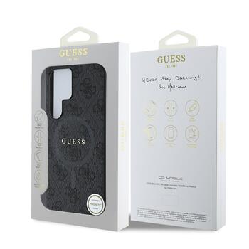 Guess PU Leather 4G Colored Ring MagSafe Case Защитный чехол для Samsung Galaxy S25 Ultra / чёрный (GUHMS25LG4GFRK)