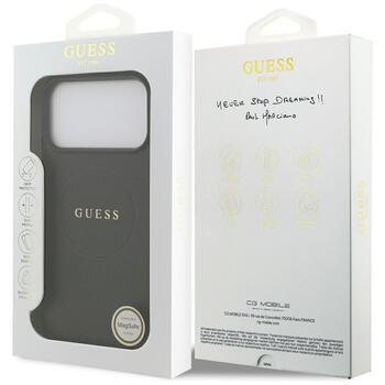 Guess Grained Ring MagSafe case Защитный чехол для iPhone 17 Pro Max / чёрный (GUHMP17XPGHSMMK)