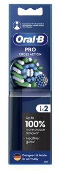 Oral-B EB50BRX-2 Cross Action Pro Zobu birstes galviņas pieaugušajiem (EB 50-2 BLK)