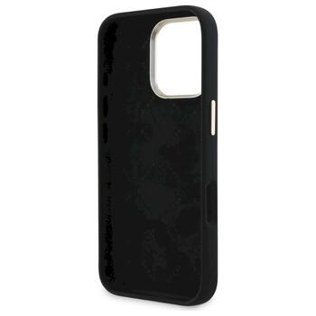Guess GUHCP16LSMBSLK Silicone Script Metal Logo & Frame Защитный чехол для iPhone 16 Pro 6.3
