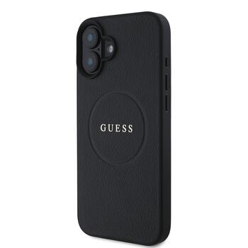 Guess PU Grained Classic Logo MagSafe Case Защитный чехол для iPhone 16 / чёрный (GUHMP16SPGHSMMK)