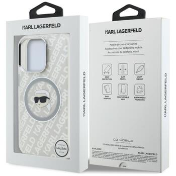 Case Karl Lagerfeld IML Karl Head Logo MagSafe Защитный чехол для iPhone 16 Pro / серый (KLHMP16LHMKBKHG)