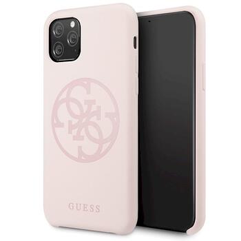 Guess GUHCN58LS4GLP Silicone 4G Tone On Tone Защитный чехол для iPhone 11 Pro / светло-розовый (GUHCN58LS4GLP)
