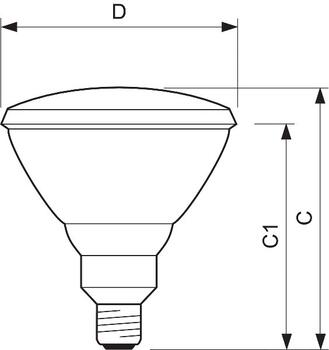 Philips PAR38 IR Инфракрасная лампа 230V 150W E27 (PAR38)