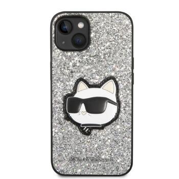Karl Lagerfeld KLHCP14SG2CPS Hardcase Glitter Choupette Patch Aizsargapvalks priekš iPhone 14/15/13 6,1