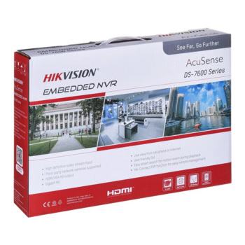 Hikvision DS-7604NXI-K1/4P(D) Сетевой видеорегистратор / 4 канала / PoE / AcuSense / 4K / 1U (DS-7604NXI-K1/4P(D))