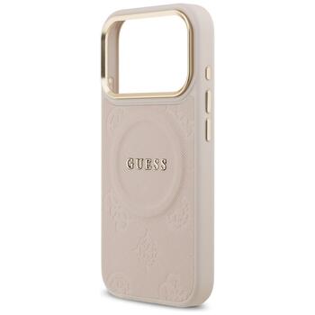 Guess Peony Hot Stamp MagSafe Case Защитный чехол для iPhone 17 Pro / розовый (GUHMP17LPSAMSECP)