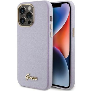 Guess Glitter Glossy Script Back Case Защитный Чехол для Apple iPhone 15 Pro Max (GUHCP15XPGMCSL)