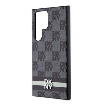 DKNY PU Leather Checkered Pattern and Stripe Case for Samsung Galaxy S24 Ultra Защитный чехол для Samsung Galaxy S24 Ultra / чёрный (DKHCS24LPCPTSSK)