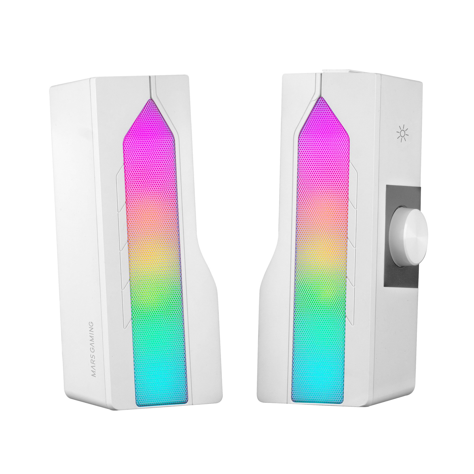 Mars Gaming MSDUOW Bluetooth 5.0 Stereo Soundbar Саундбар-колонка RGB Mesh DSP 15W / белый (MSDUOW)