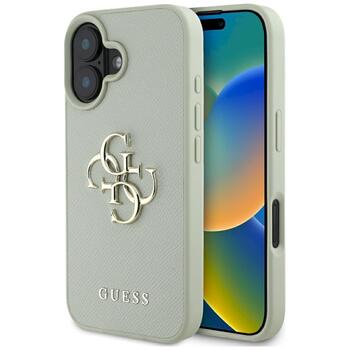 Guess Grained Big 4G Logo Small Classic Logo Case Защитный чехол для iPhone 16 / зелёный (GUHCP16SPGT4MBN)