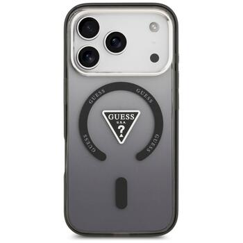 Case Guess IML Gradient Triangle Logo MagSafe Защитный чехол для iPhone 17 Pro / чёрный (GUHMP17LHGTMLCGK)