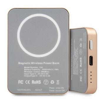 Guess 5W Wireless Powerbank GUPBMSVSLG Зарядная батарея 3000mAh / золотой (GUPBMSVSLG)