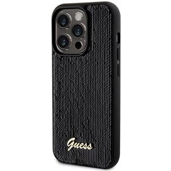 Guess GUHCP13LPSFDGSK Sequin Script Metal Защитный чехол для iPhone 13 Pro / 13 6.1