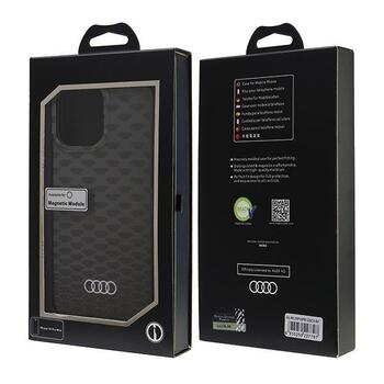 Audi IML Stitching Pattern MagSafe Aizsargapvalks Priekš Apple iPhone 16 Pro Max (AU-IMLMIP16PM-Q5/D3-BK)