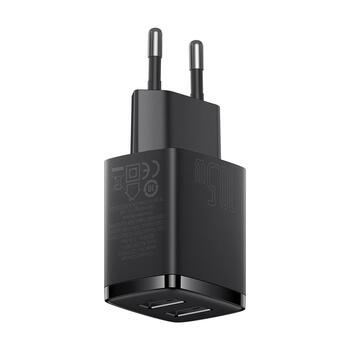 Baseus Компактное Настенное Зарядное Устройство 2x USB / 10.5 Вт (BRA011958)