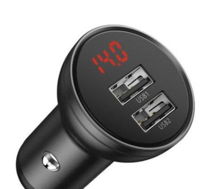 Baseus Digital Display Auto Lādētājs USB-A / 24W (CCBX-0G)