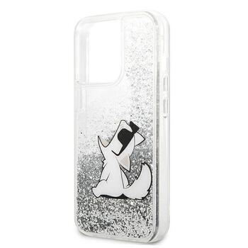 Karl Lagerfeld KLHCP13XGCFS Liquid Glitter Choupette F Aizsargapvalks priekš iPhone 13 Pro Max 6,7