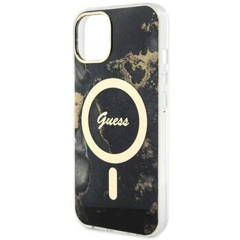 Guess GUHMP14SHTMRSK Hardcase Golden Marble MagSafe Защитный чехол для iPhone 14 / 15 6.1