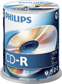 Philips CR7D5NB00/00 CD-R диск 700MB 80min 100 шт. Cake Box (CR7D5NB00/00)