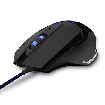 E-Blue EMS626 Mazer V2 Игровая мышь с Дополнительными кнопками / LED Подсветка / 2500 DPI / USB Черная (EMS626BKAA-IU)