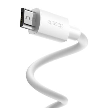 Baseus Simple Wisdom Data Cable Kit Кабель для передачи данных USB to Micro 2.1A (2PCS/Set) 1.5m / белый (TZCAMZJ-02)