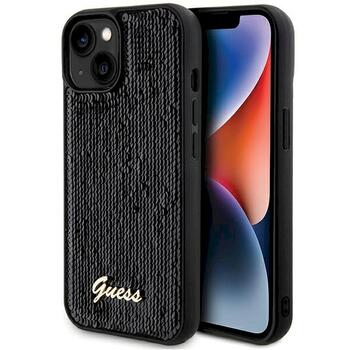 Guess GUHCP14SPSFDGSK Hardcase Sequin Script Metal Защитный чехол для iPhone 14 / 15 / 13 6.1