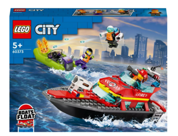LEGO City 60373 Конструктор Пожарная Спасательная Лодка (60373)