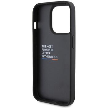 BMW Leather Stamp Tricolor Back Case Защитный Чехол для Apple iPhone 15 Pro (BMHCP15L22PTDK)