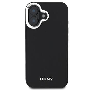 DKNY Plain Silver Logo MagSafe Защитный Чехол для Apple iPhone 16 (DKHMP16SPSCMCLK)