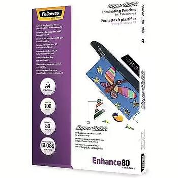 Fellowes 80мкм Пленки для Ламинирования A4 Глянцевые (100 шт.) (5306101/-14)