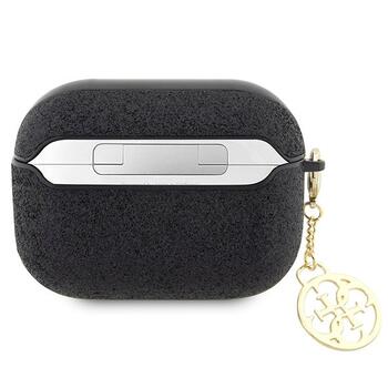 Guess GUAP2GLGSHK Защитный чехол для AirPods Pro 2 (2022/2023) Glitter Flake 4G Charm / чёрный (GUAP2GLGSHK)