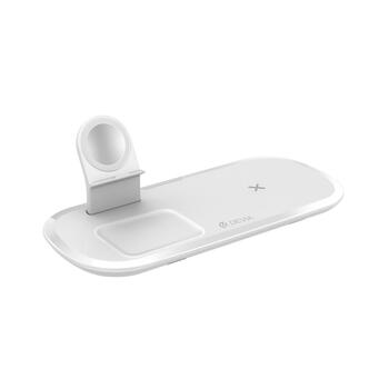 Devia Wireless Charger Bezvadu Lādētājs 3in1 / Viedtālrunim / Apple Watch / Austiņām / USB (E11)