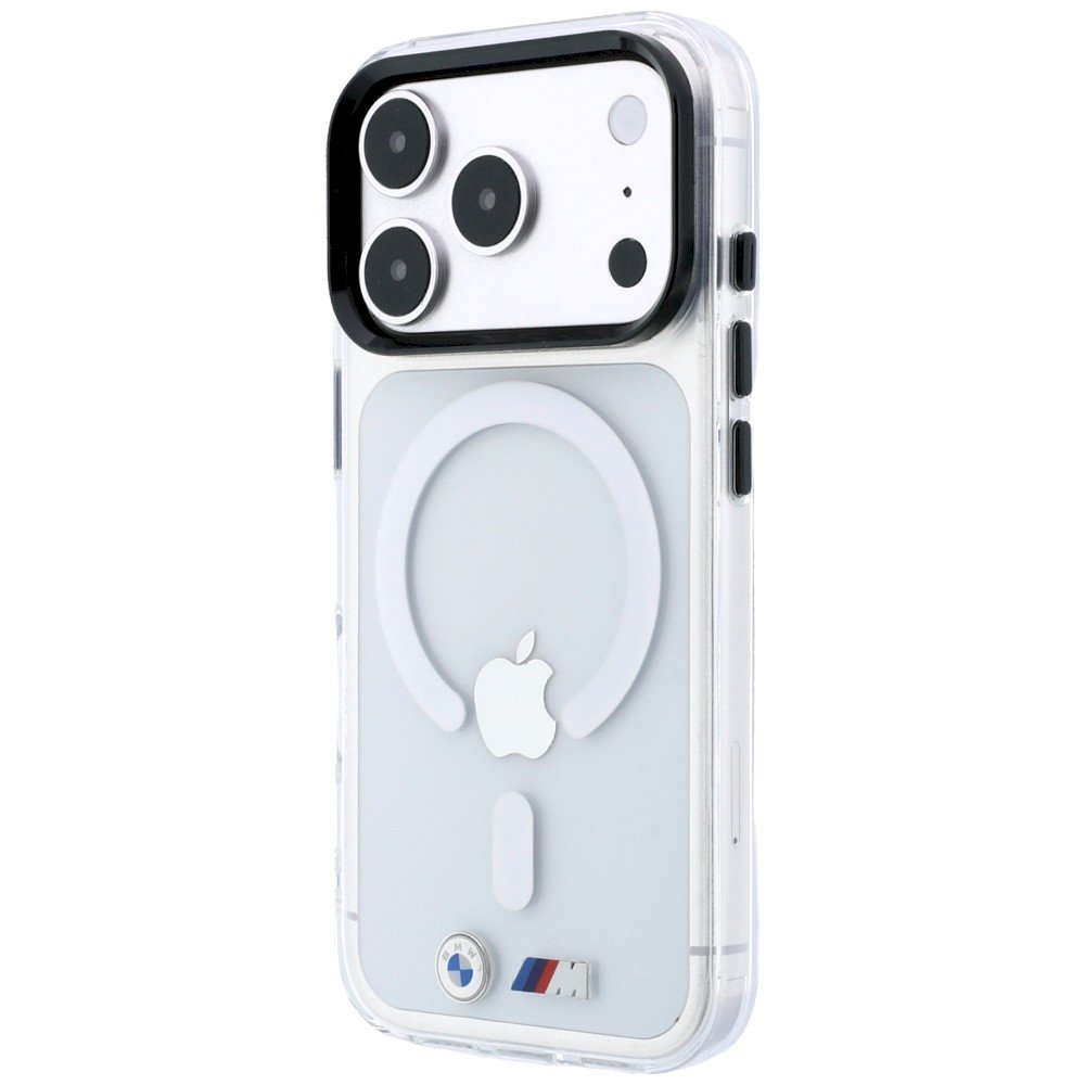 BMW M Case IML Glossy Metal Logo & Trims MagSafe Aizsargapvalks priekš iPhone 18 Pro Max / caurspīdīgs (BMHMP18X26HTGMILH)