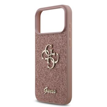 Guess PU Fixed Glitter 4G Metal Logo Case Чехол для Apple iPhone 17 Pro Max (GUHCP17XHG4SGP)