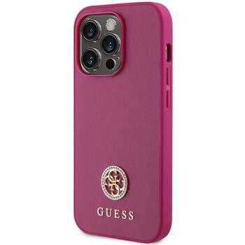 Guess Strass Metal Logo Back Case Защитный Чехол для Apple iPhone 15 Pro Max (GUHCP15XPS4DGPP)