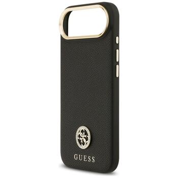Case Guess Grained Strass Logo MagSafe Защитный чехол для iPhone Air / чёрный (GUHMP17MPGCRMDEK)