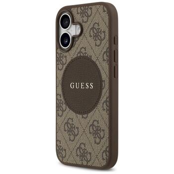 Case Guess 4G Circle Classic Logo MagSafe Защитный чехол для iPhone 17 / коричневый (GUHMP17SP4PGRSGW)