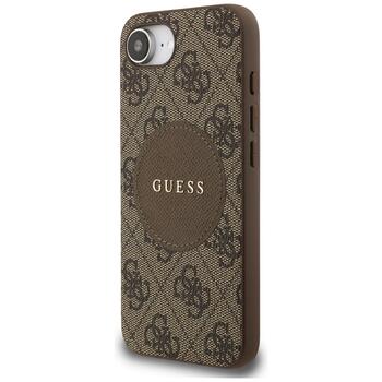 Guess 4G Circle Classic Logo MagSafe Case Aizsargapvalks priekš iPhone 16e / 17e / brūns (GUHMPSE4P4PGRSGW)