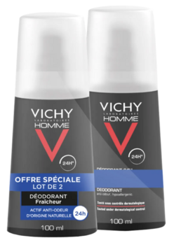 Vichy Homme Антиперспирант 24H / 2 x 100 ml (3433425000664)