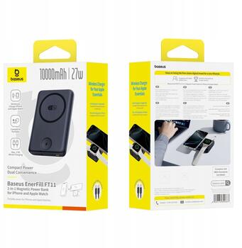 Baseus EnerFill FT11 Портативный аккумулятор 10000 mAh 27W / чёрный (6932172692667)