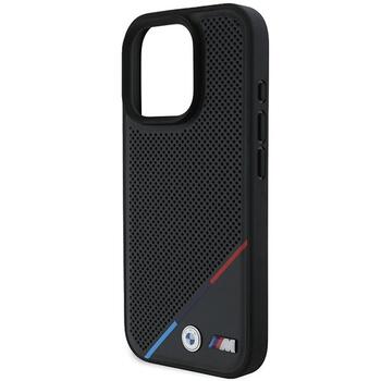 BMW M Perforated Tricolor Line MagSafe Защитный Чехол для Apple iPhone 16 Pro (BMHMP16L23PUPDK)